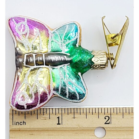 Radko Flutter BY Butterfly Christmas Ornament Clip-On - Picture 7 of 7